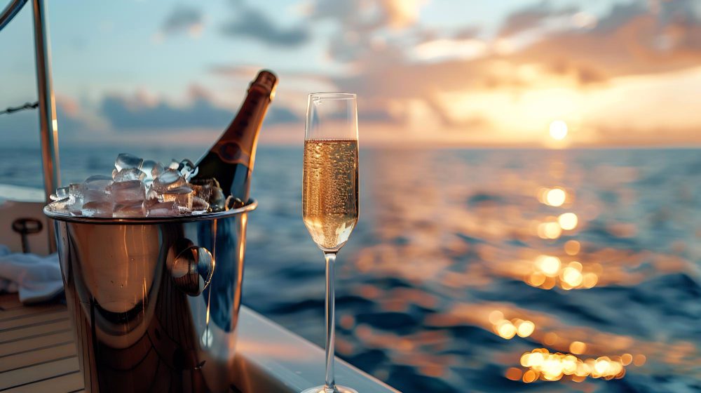 Champagne Bottle in Ice Bucket